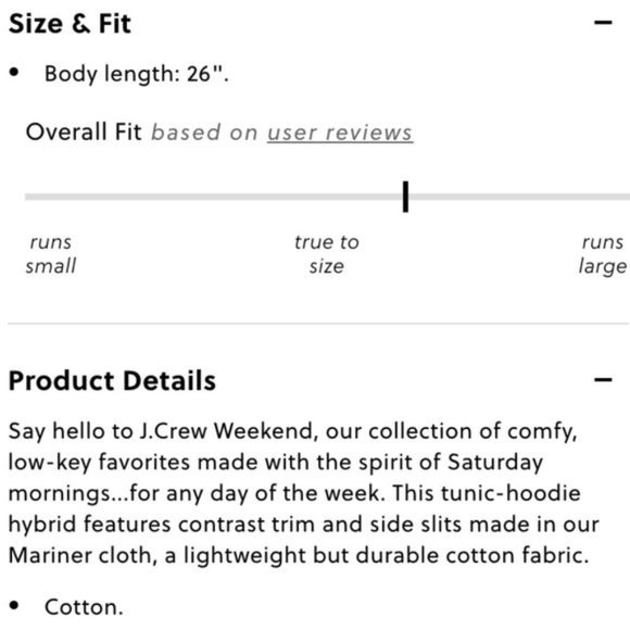 J.Crew Weekend Tipped V-Neck Hoodie Mariner cloth - Picture 4 of 4